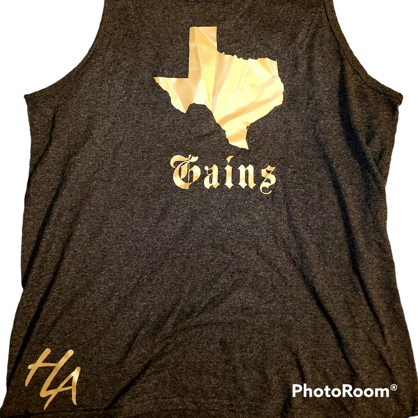 100% cotton Gildan tank top Texas Gains